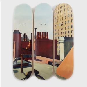 THE SKATEROOM EDWARD HOPPER CITY ROOFS DECK